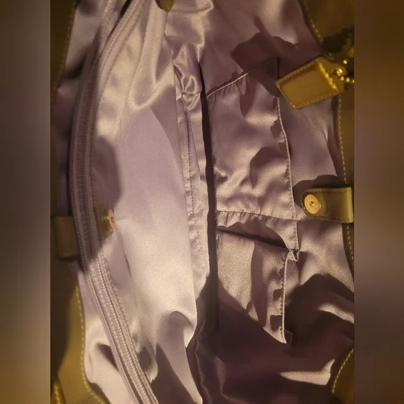 coach brown & gold 2000s coach carly patchwork tote bag - Picture 2 of 5